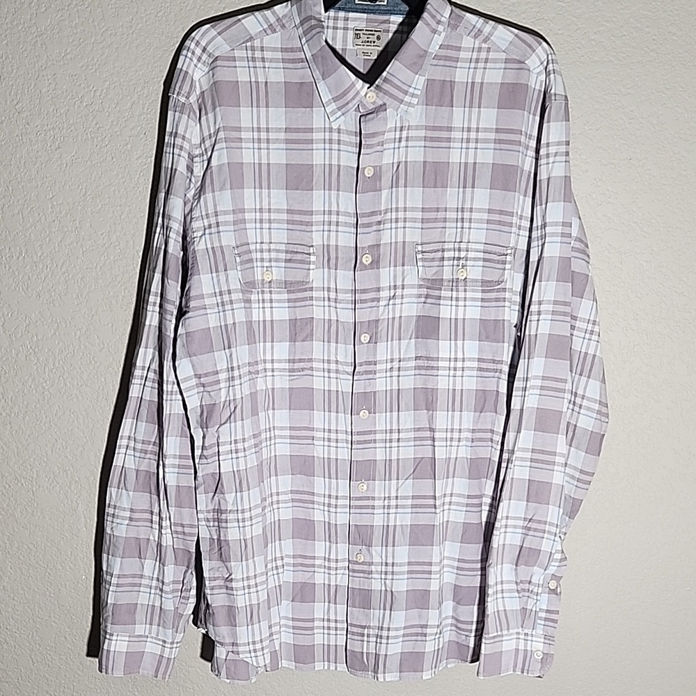 J Crew Shirt Mens Size XL Button Down Longsleeve Plaid